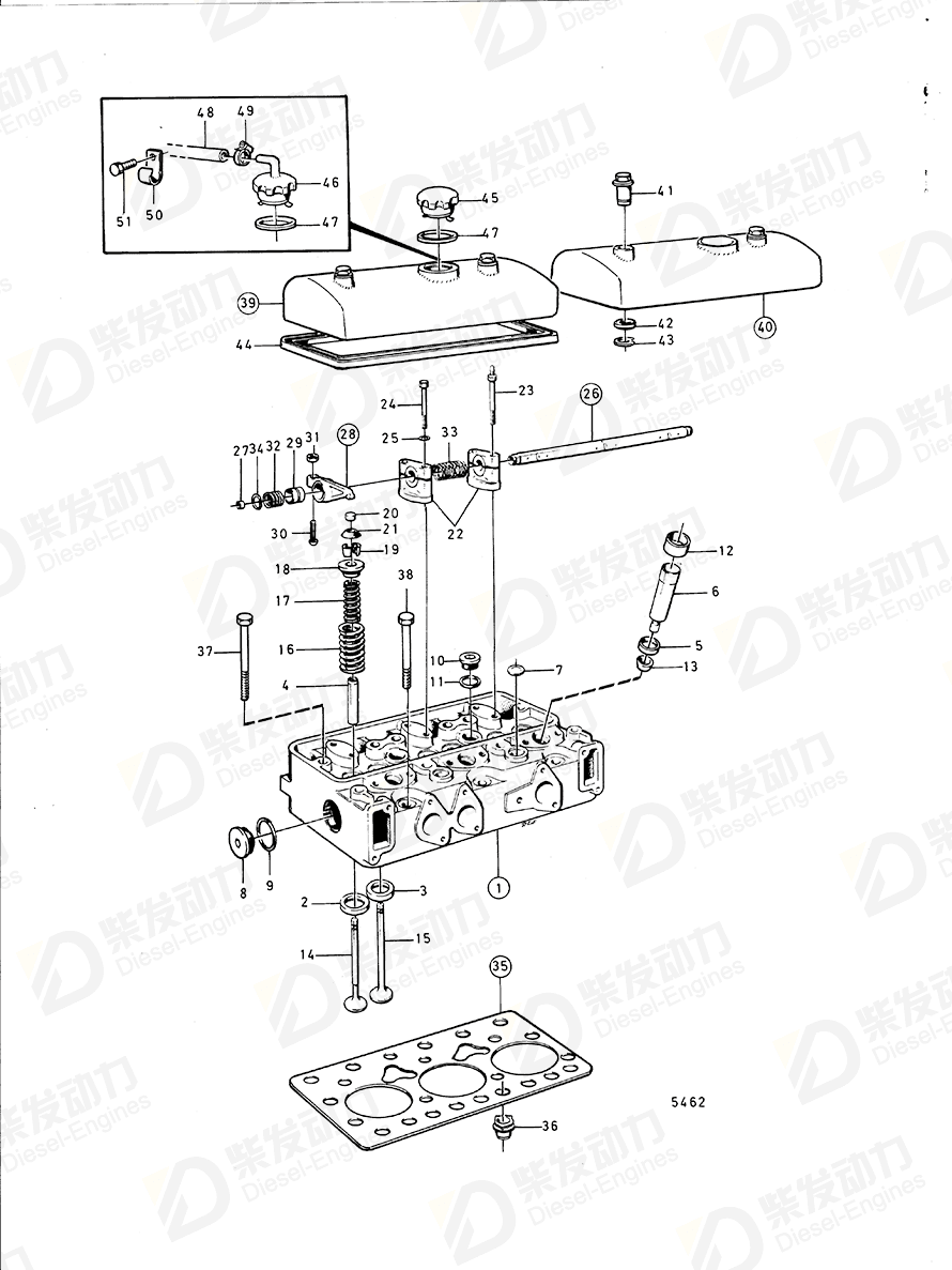 volvo penta Inlet valve 844594 Drawing volvo penta Inlet valve 844594 Drawing
